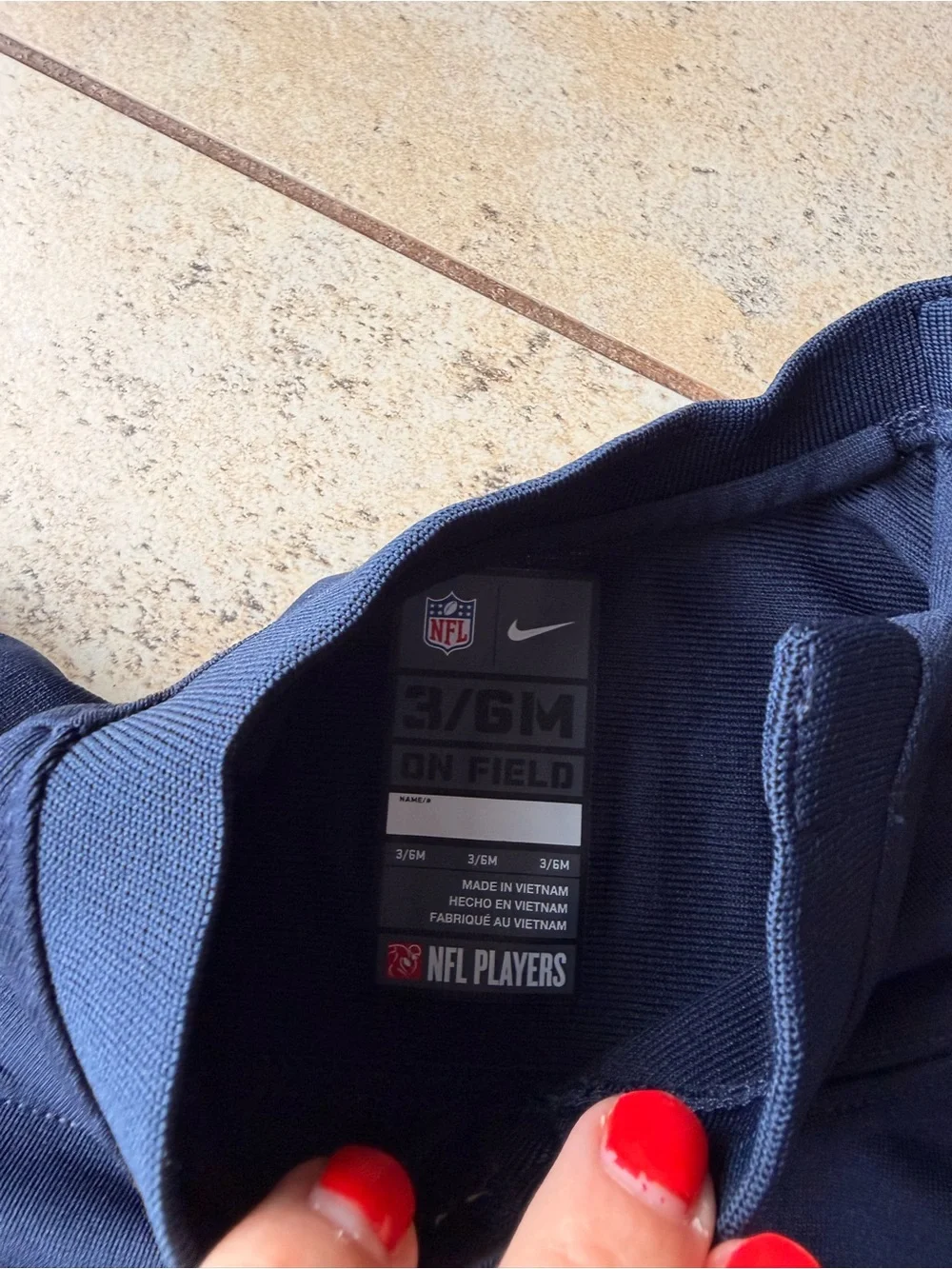 Nike Chicago Bears Justin Fields #1 NFL On Field Baby Romper 3-6M Navy